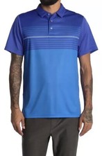 PGA Tour Pro Series Men's XL Dazzling Blue Stretch Wicking Golf Polo Shirt NWOT