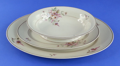 3 Piece Vtg Arabia Finland SUOMI Oval Serving Plate Dish Bowl