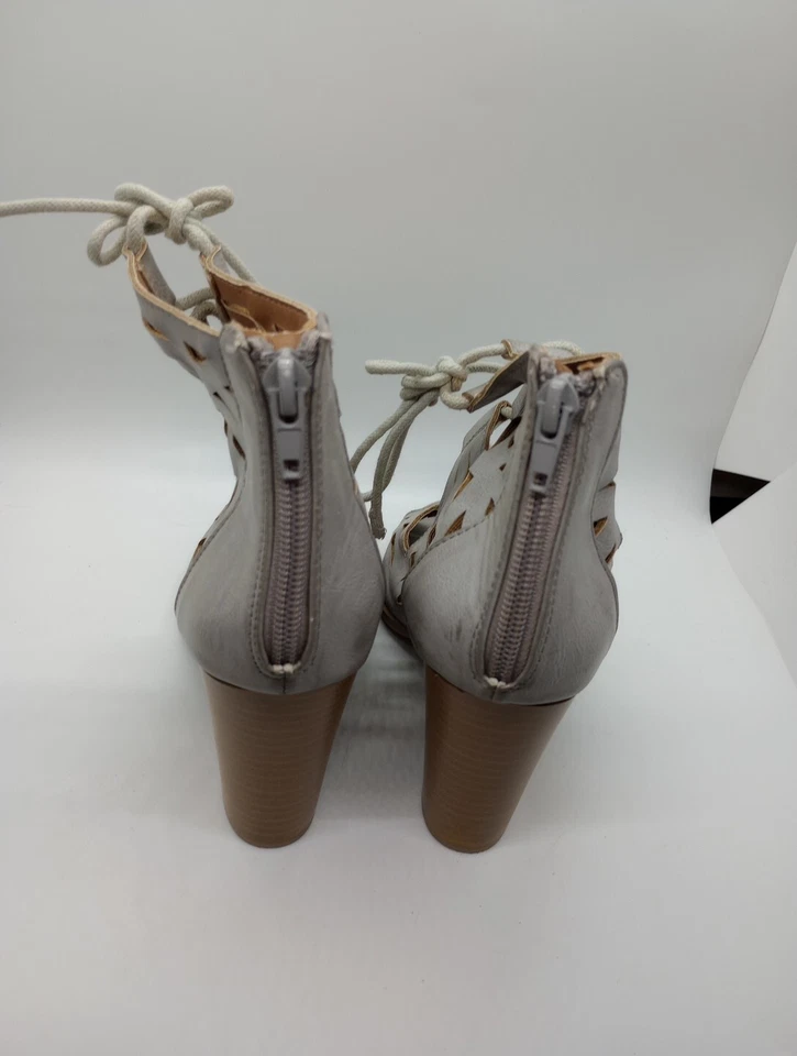 Sandalias de tacón alto Qupid para mujer talla 6,5 gris S023 Foto 4 de 4