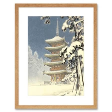 Cultural Landscape Japan Pagoda Ninnaji Kawase Hasui Framed Wall Art Print