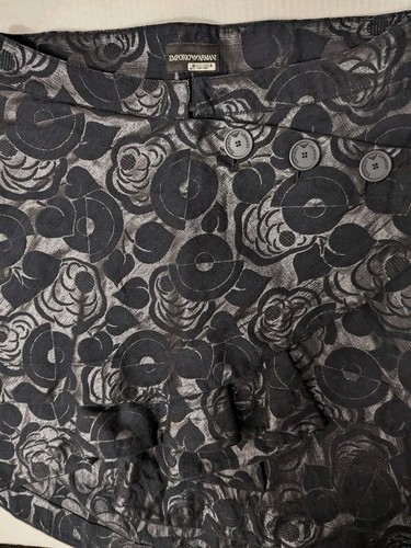 Emporio Armani Printed Suit Womens Jacket-Skirt 2 Piece Navy Blue Size 10 - Picture 16 of 18