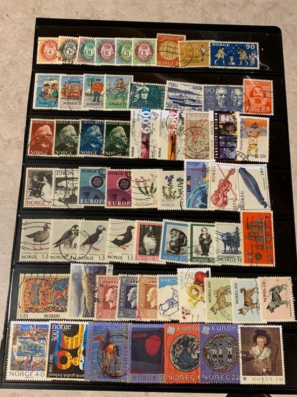 Norway Postage Lot All Different Approx 60 Stamps Used SKU#34963