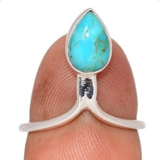 Composite Mohave Blue Turquoise 925 Sterling Silver Ring Jewelry s.6 CR73851