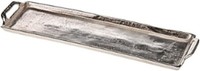 Alutablett Tablett Dekotablett Ablage Silber Farbig 41,5 X 13 Cm