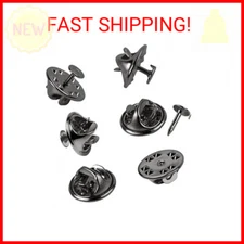 JANYUN 120 Pairs Silver Butterfly Clutch Tie Tacks Pin Back Metal Locking Replac