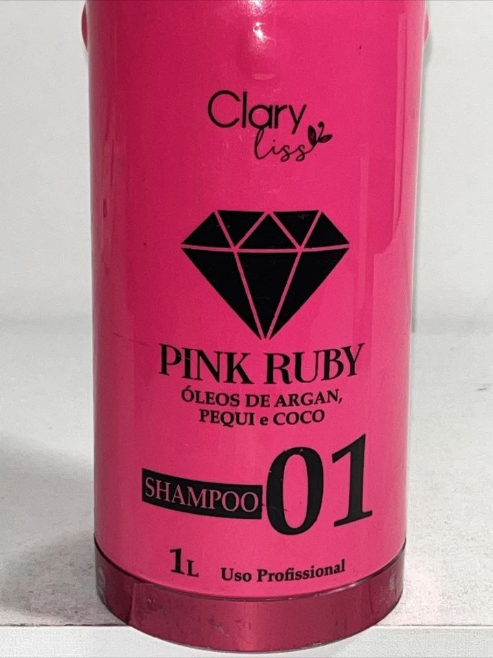 Xampu rosa rubi 01 tratamento capilar, 1 litro novo exterior danificado - Imagem 2 de 4