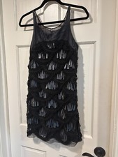 New BCBG MAX AZRIA Black Embellished Party Cocktail Dress Women's Size XS
