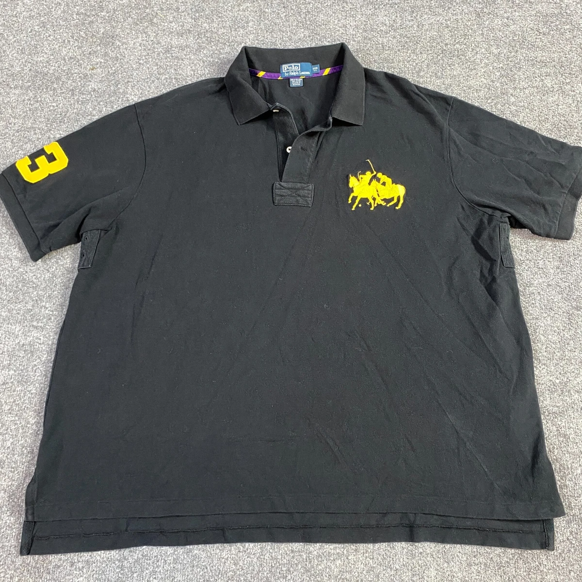 Polo Ralph Lauren Mens Polo Shirt 3XB Black Dual Match #3