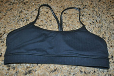Lululemon Flow Y Nulu Longline Bra - Women's Size 8, Black