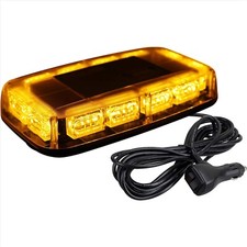 Waterproof Amber Led Strobe Light Bar - Magnetic Mount For Snow Plows Trucks Waterproof Amber Led Strobe Light Bar - Magnetic Mount For Snow Plows Trucks