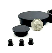 Rubber Drill Hole Plugs Push In Compression Stem Top Flange Cover 1/4" - 3/4"