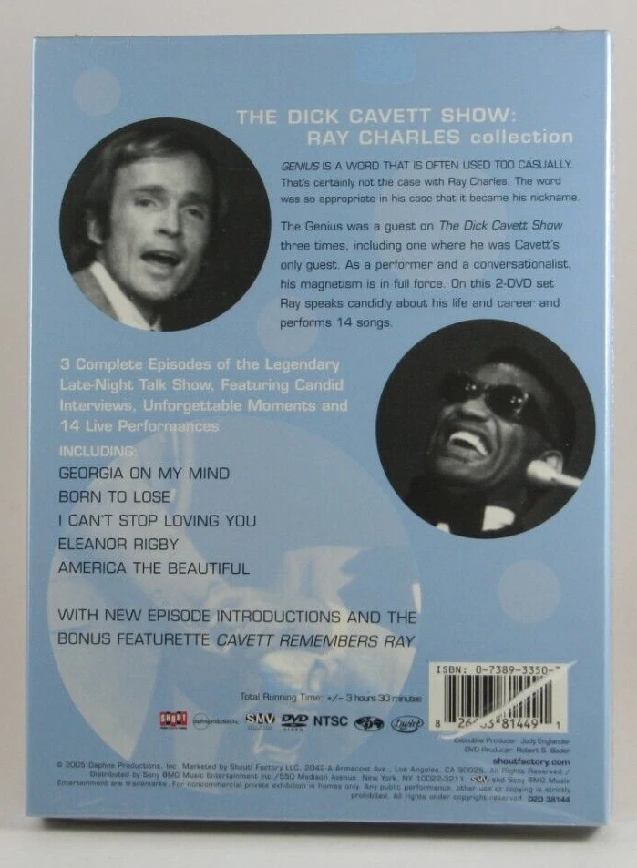 Ray Charles The Dick Cavett Show Collection DVD 1970's Shows LIVE Soul Funk Foto 4 de 4