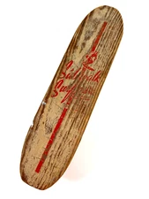 vtg Nash Malibu Sidewalk Surfboard skateboard RED wood clay wheels  NICE