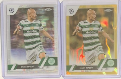 2023 Topps Chrome UEFA Daizen Maeda #31 Gold Lava + Pulsar
