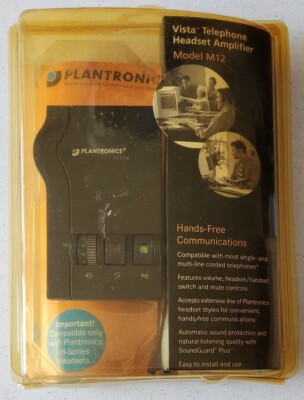 Plantronics Vista M12 Telephone Phone Amplifier New Old Stock