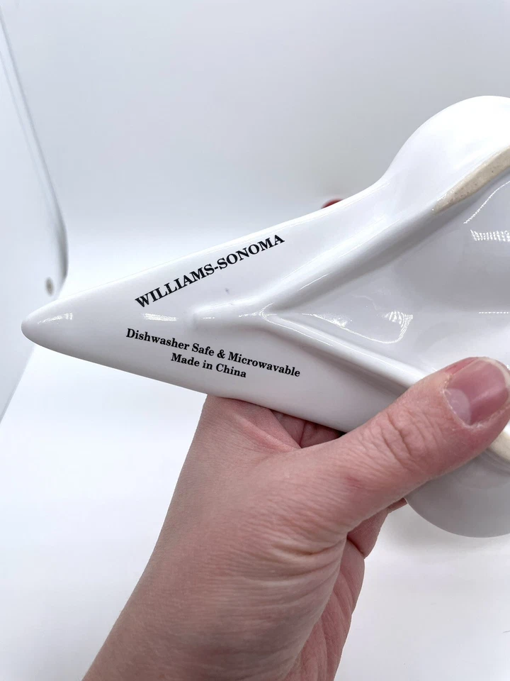 WILLIAMS-SONOMA Ice Cream Serving Dishes Figural Waffle Cone Shape Set 3 EUC - Image 3 of 4