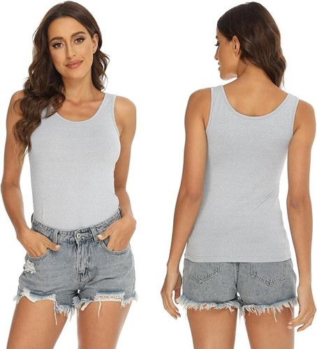 5-Pack Women's Ultra-Soft Comfy Stylish Fit Tank Tops, M (B24) - 第 3/4 張圖片