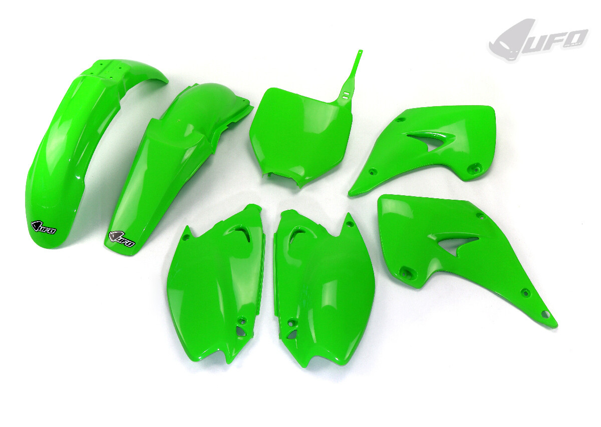 Kit Plastiques UFO Couleur Origine Kawasaki 125/250 KX 2003-2004 Pas Cher - EMP