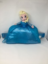 RARE DISNEY WORLD AUTHENTIC FROZEN ELSA SHIMMER LARGE PLUSH PILLOW DOLL BLUE