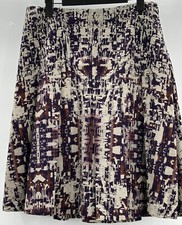 Lavia Made in Italy Size US 12 Womens Flare Mini Skirt Gray Purple Rust