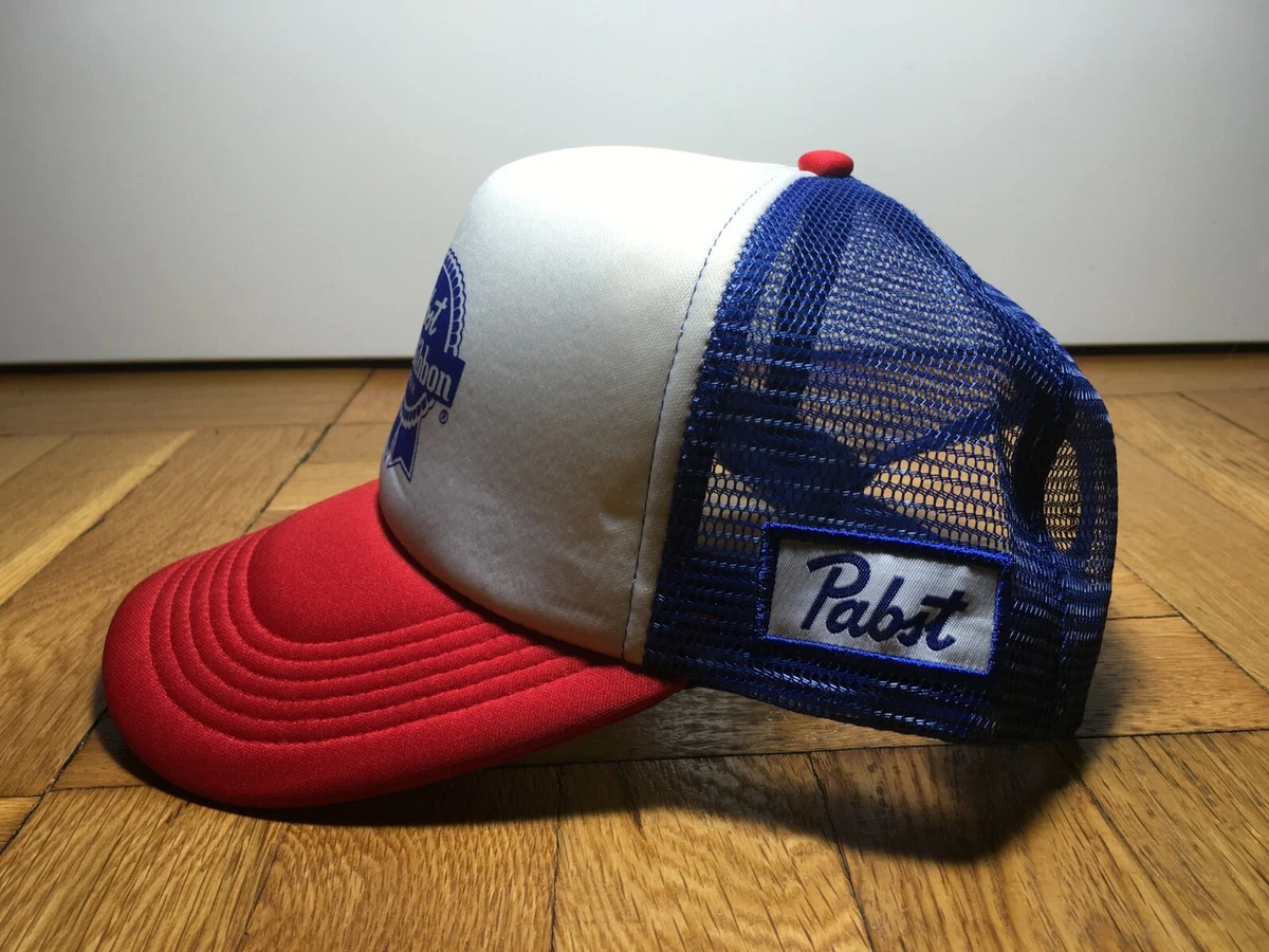 PBR Pabst Blue Ribbon Beer VTG 80s STYLE Foam Front Trucker Hat Snapback  NWOT