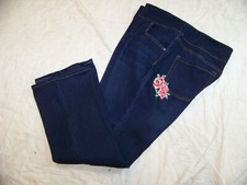 The Pioneer Woman Stretch Pull-On Jeans with Floral Applique on Back  - XXXL