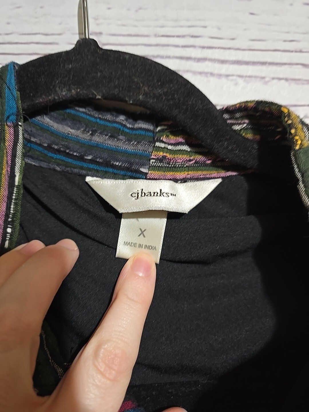 CJ Banks Multicolor Patchwork Button Down Boho Ho… - image 5