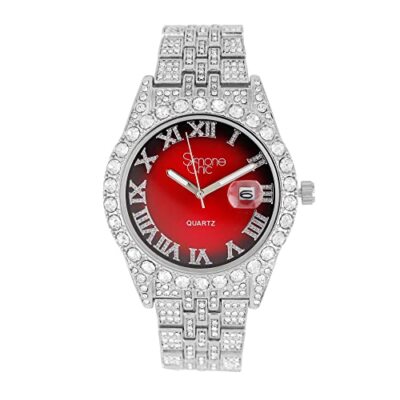 Simone Chic Diamond Watch for Women's w/Roman Numerals, Date and
