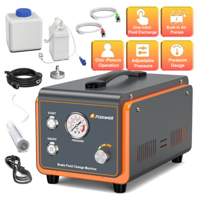 FOXWELL RT1000 Auto Brake Fluid Bleeder Kit Machine Electric Brake Oil Exchanger