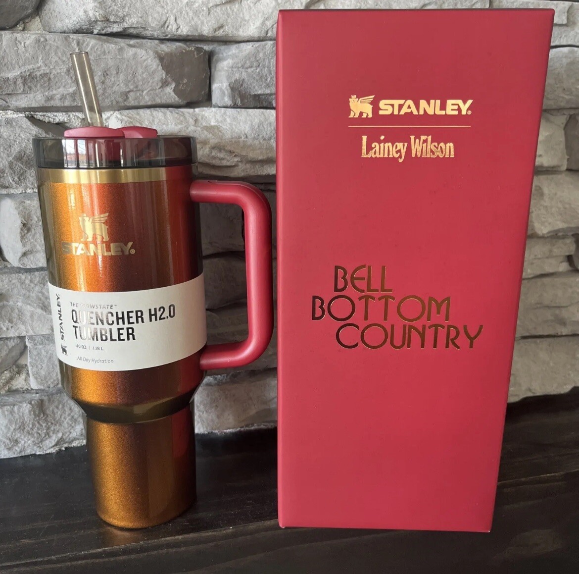 sweetch☆ROUND TUMBLER BAG 001 M NEW Stanley Lainey Wilson Country Gold Quencher H20