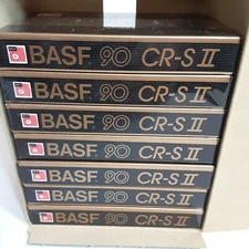 BASF 90 Chromdioxid Super II Type Blank Audio Cassettes x 7 Sealed Tapes
