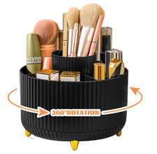 Rotating Make Up Organiser Cosmetic Storage Vanity Tabletop Beauty Tidy Black