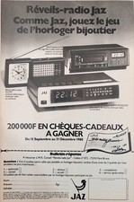 1981 JAZ Radio Alarm Clocks Magazine Print Ad French Modes et Travaux