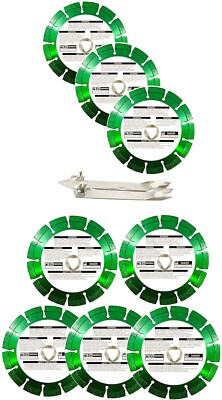 (8) 6'' soff-Cut Early Entry Green Concrete Diamond Blade Series green 1 plate