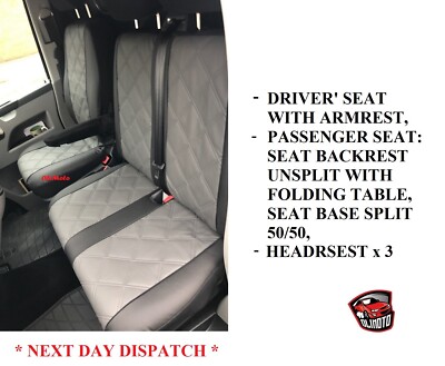 Tailored Leather Seat Covers 2+1 CITROEN DISPATCH  2017 -2024