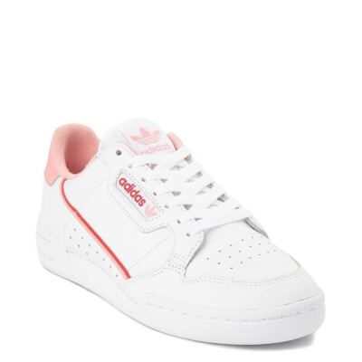 NEW Womens adidas Continental 80 Athletic Shoe White Pink Red
