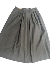 VTG Brooks Brothers Women Black Wool A- Line Skirt 12 Modest Capsule