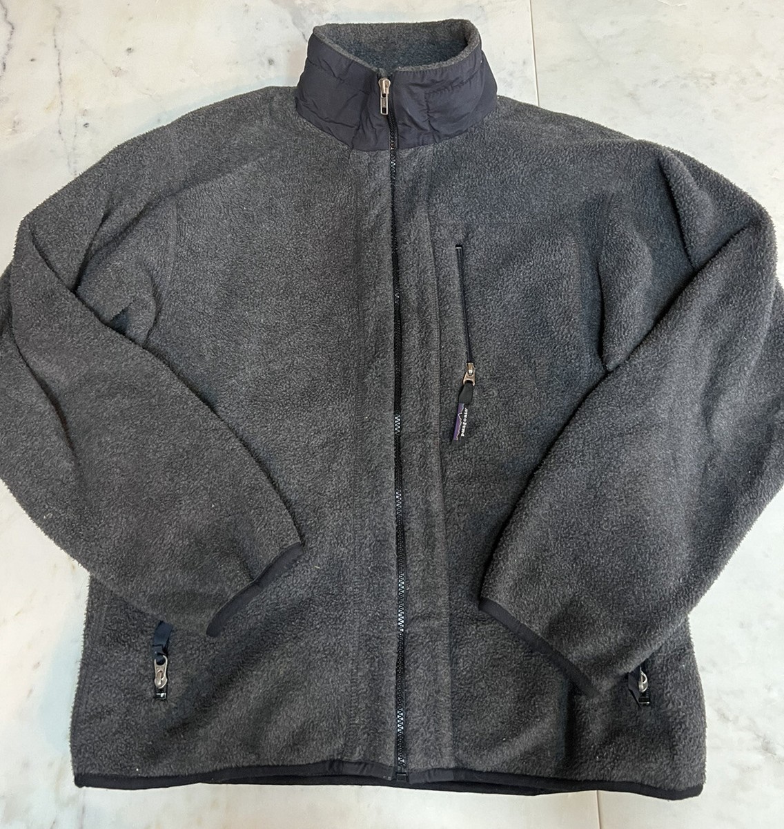 Patagonia Synchilla Men’s Medium Vintage Grey Soft Thick Fleece Zip Up  Jacket