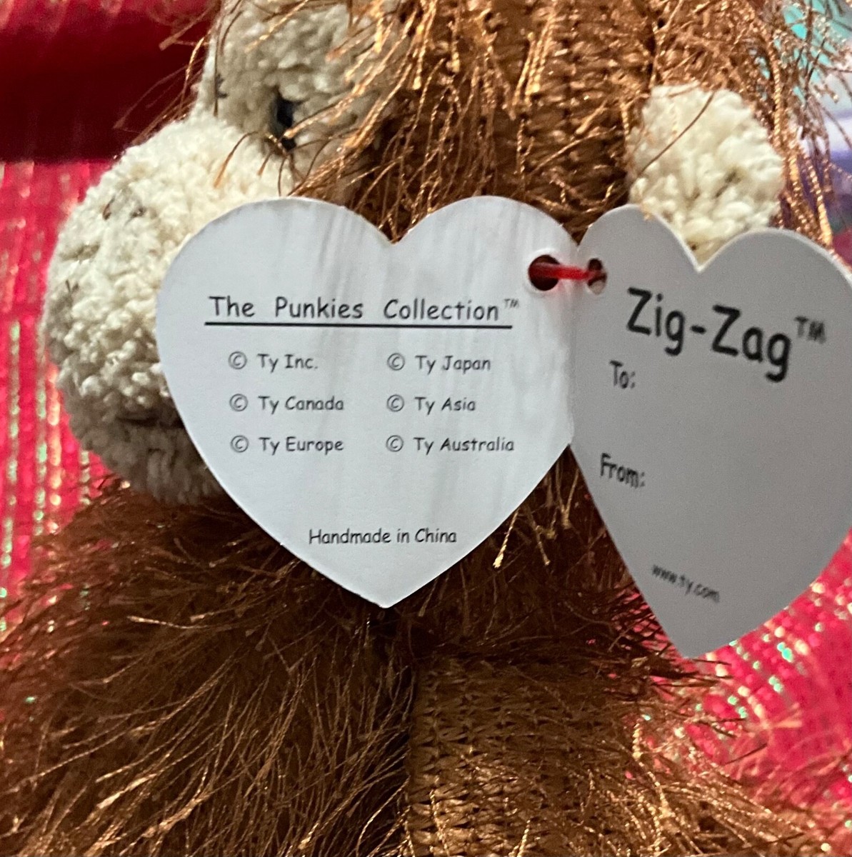 Ty Zig-zag Brown Monkey Floppy 9