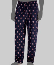 40 Club Room Mens Blue Santa Print Pajamas Fleece Lounge Pants Sleepwear Size L