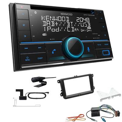 Kenwood DPX-7300DAB Autoradio Bluetooth DAB+ für Volkswagen VW Passat schwarz