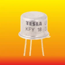 KFY18 LOT OF 2 TESLA SILICON GOLD PNP TRANSISTORS 0.8 W 0.5 A ~ 2N3635 BC294