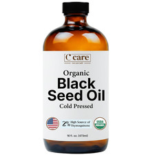 Black Seed Oil Organic Cold Pressed Unrefined Glass Bottle  USDA Certified Orga