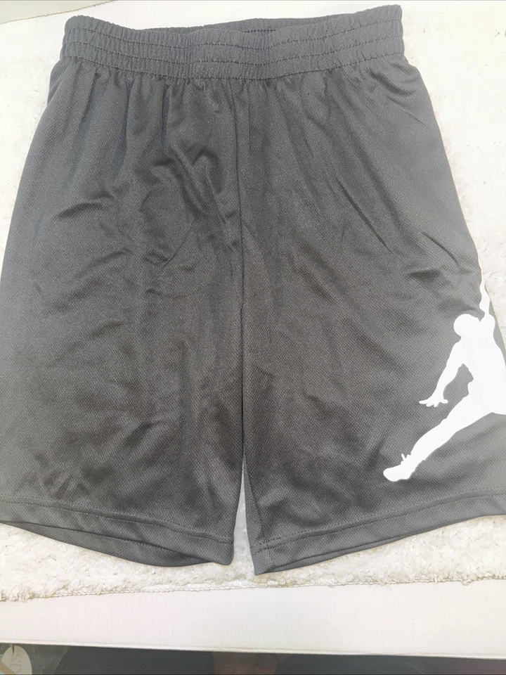 Pantalones Cortos Nike Air Niños Jóvenes Talla Grande Jordan Logo Atléticos Baloncesto Malla Negros Foto 4 de 4