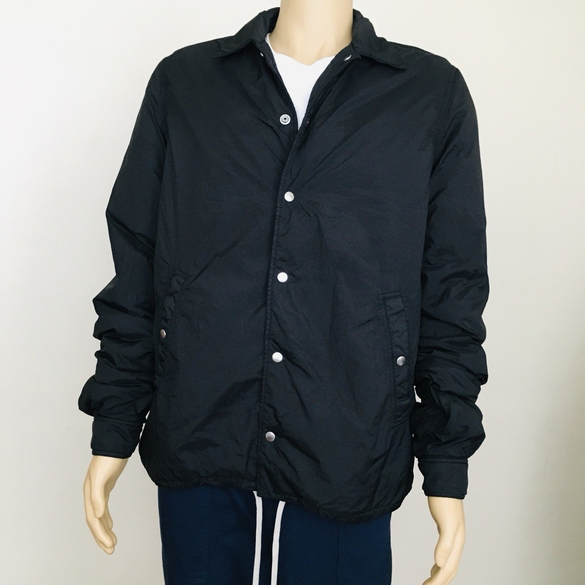 Drkshdw Rick Owens Mens Black Snap Front Jacket Size Small 