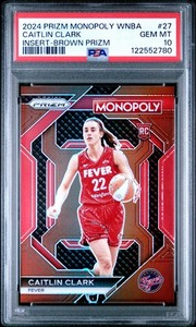 PSA 10 2024 Panini Prizm Monopoly WNBA Caitlin Clark Insert #27 Brown /249 RC