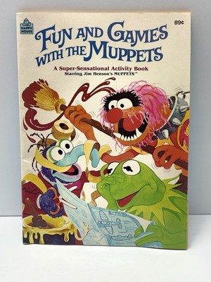 Vintage 1982 Fun And Games With The Muppets Super Sensational Activity Book