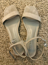 Journee Collection Women's Beige Faux Suede Strappy Ankle Strap Sandals 9