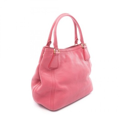 PRADA Vitello Daino shoulder crossbody Handbag leather Pink Used