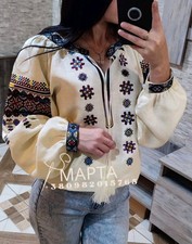 Woman Vyshyvanka Ukrainian embroidery embroidered blouse 100 Linnen Hand Made
